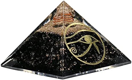 פירמידה גדולה אורגון | גביש פירמידה טורמלין שחור | עין של פירמידה Ra Orgonite | פירמידות איברים